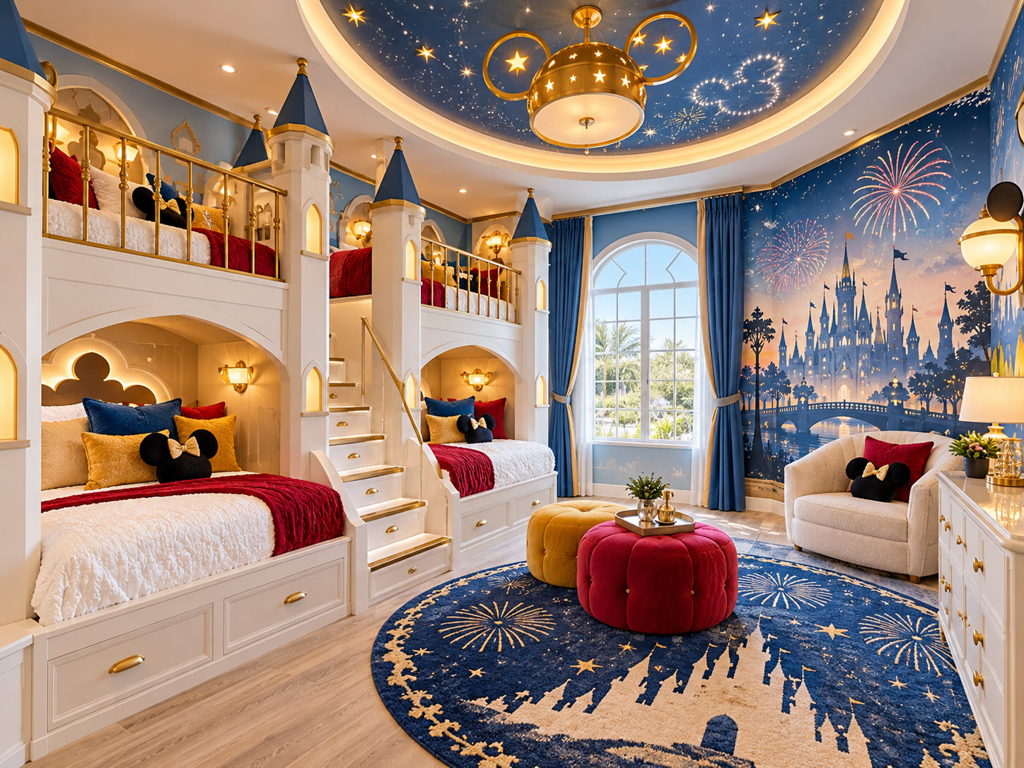 Luxury coastal living space in an Orlando vacation rental furnished with a custom furniture package