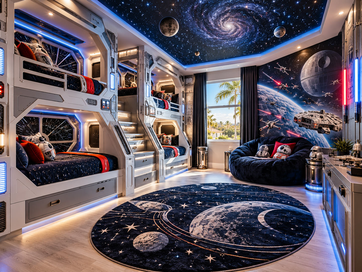Upscale seaside living room in an Airbnb near Disney World